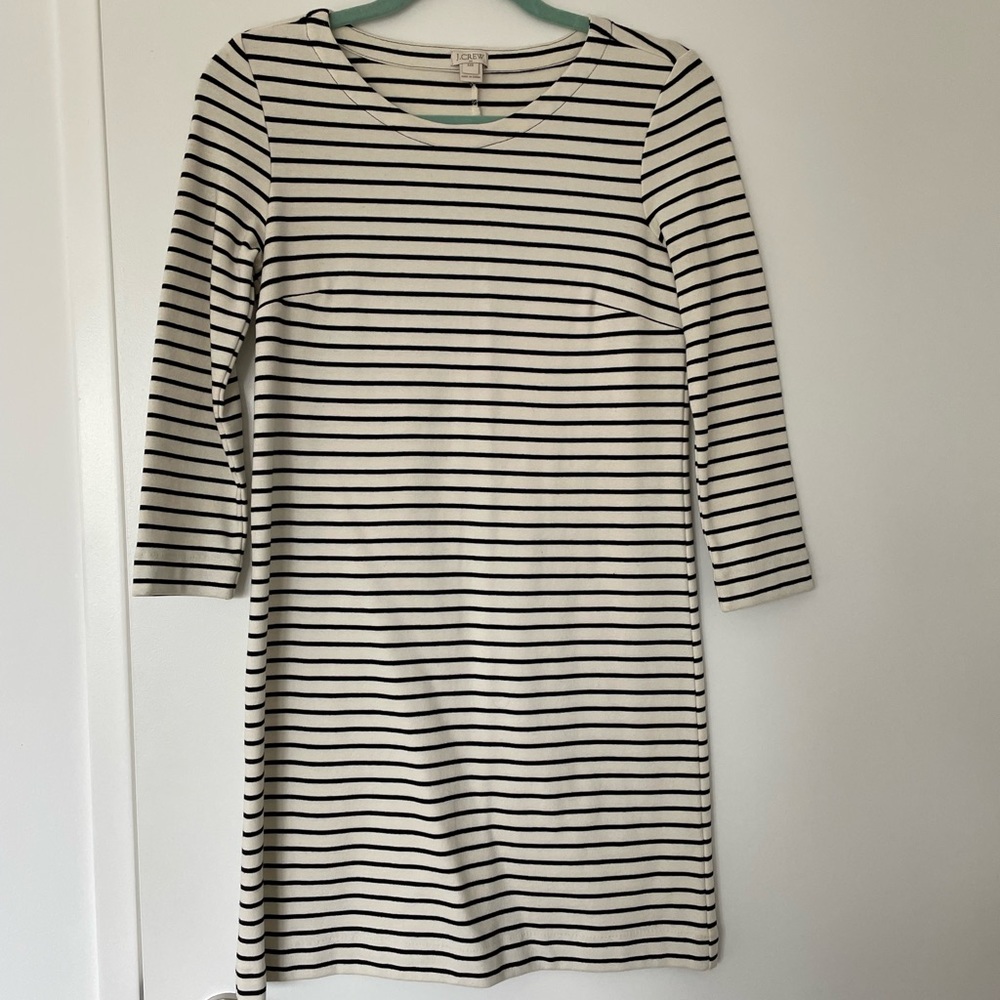J.Crew Navy/White Stripe Shift Dress - Sz XXS